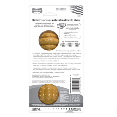 Juguete Power Chew Barbell Sabor a Mantequilla de Mani