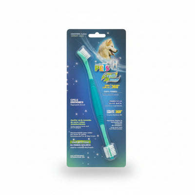 Fancy Pets Cepillo Dental de Doble Cabezal 360 para Perro