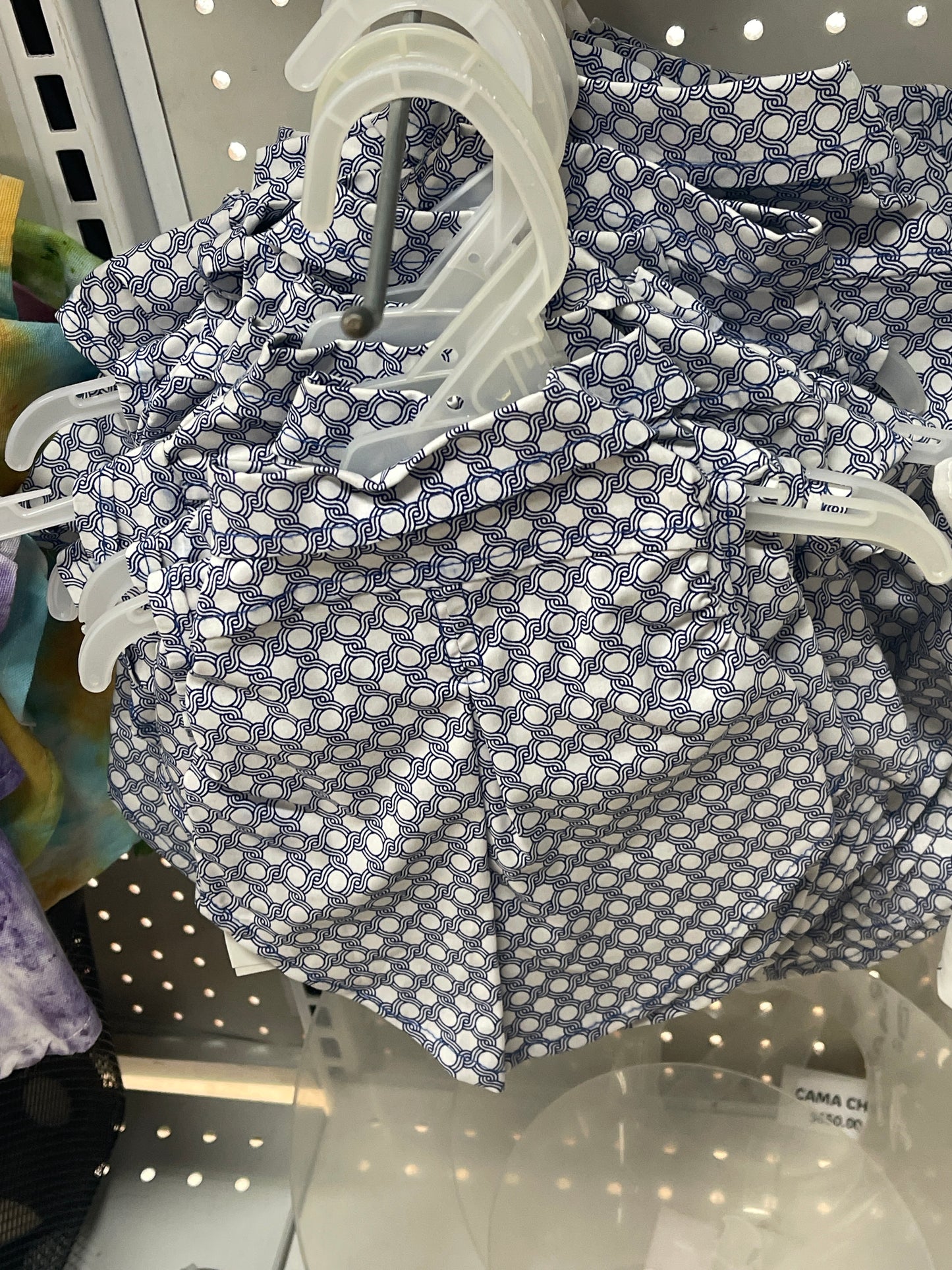 Camisa Azul Bolitas con Diseño