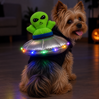 Disfraz OVNI con Alien para Perrito