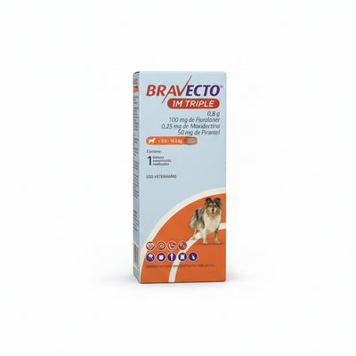 Bravecto 1M Triple para Perros (5 a 10 kg) – Tableta Masticable