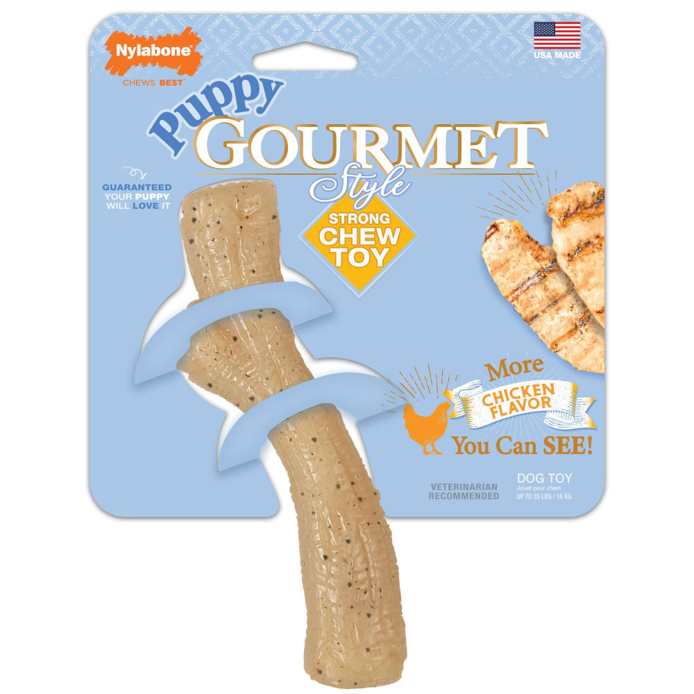 JUGUETE NYLABONE RAMA PUPPY GOURMET STYLE, POLLO