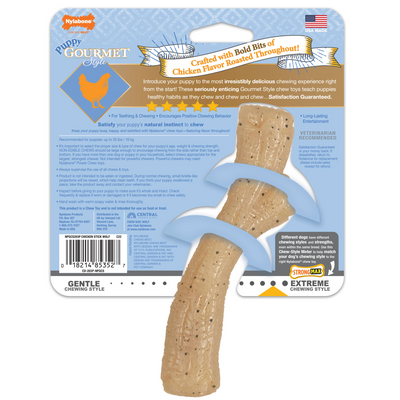 JUGUETE NYLABONE RAMA PUPPY GOURMET STYLE, POLLO