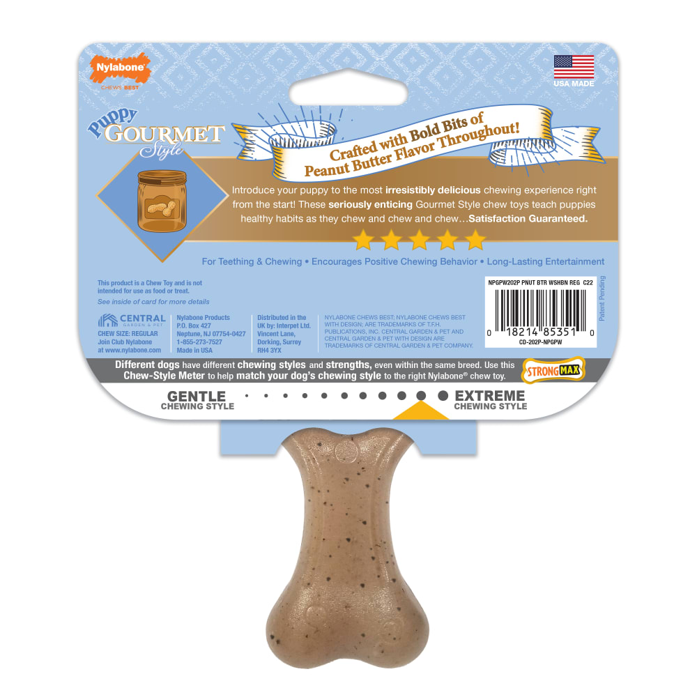 JUGUETE NYLABONE WISHBONE PUPPY GOURMET STYLE