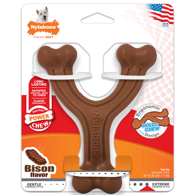 Nylabone Juguete masticable para perros Wishbone Bison