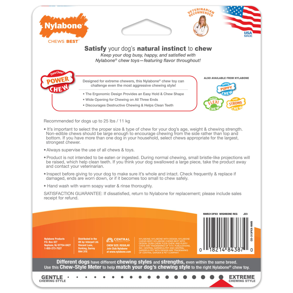 Nylabone Juguete masticable para perros Wishbone Bison