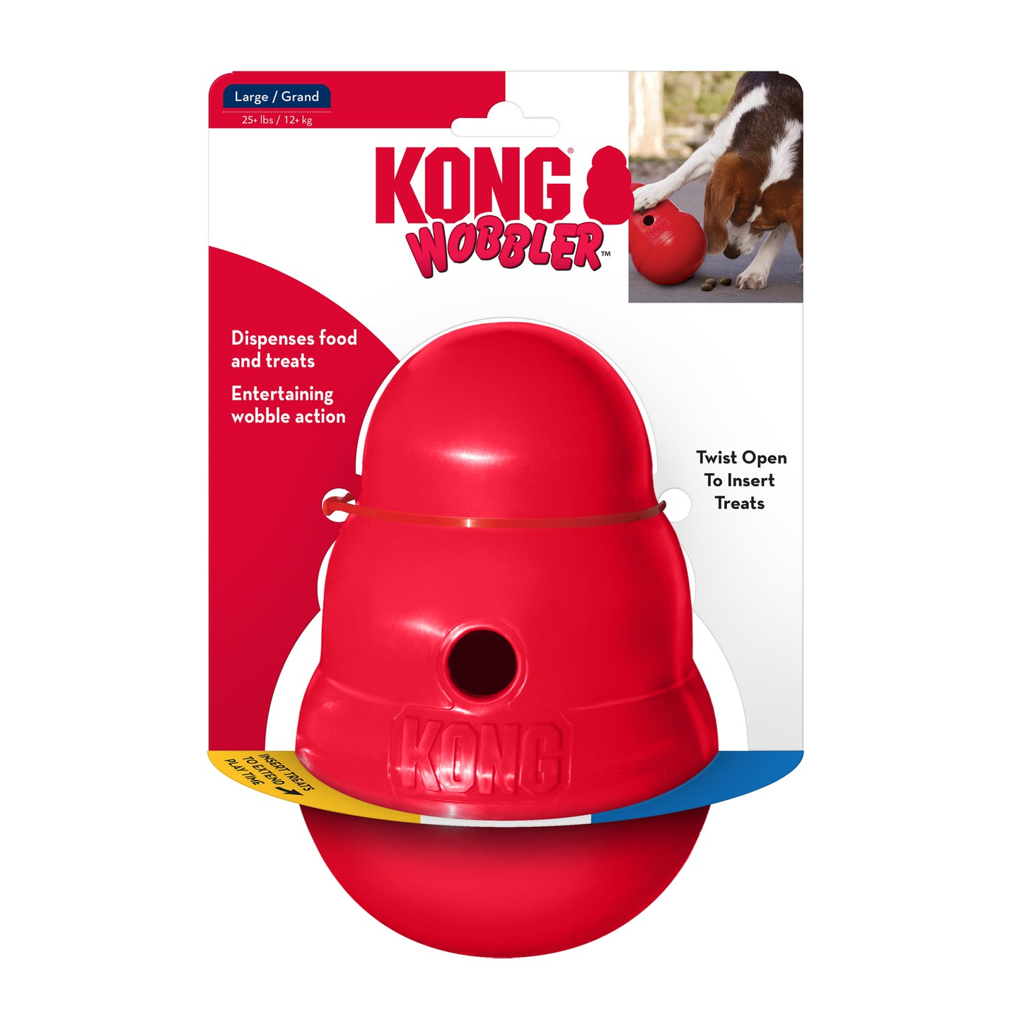 KONG WOBBLER - Juguete dispensador de alimento